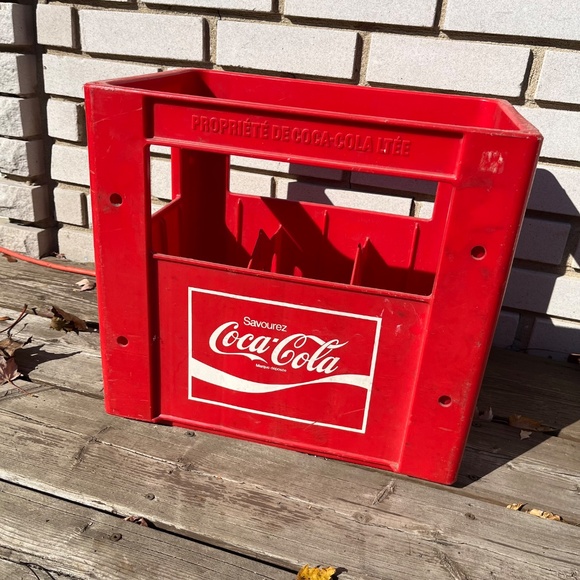 Vintage 80s Coca-Cola Coke Large Red Plastic Crate - Picture 4 of 6